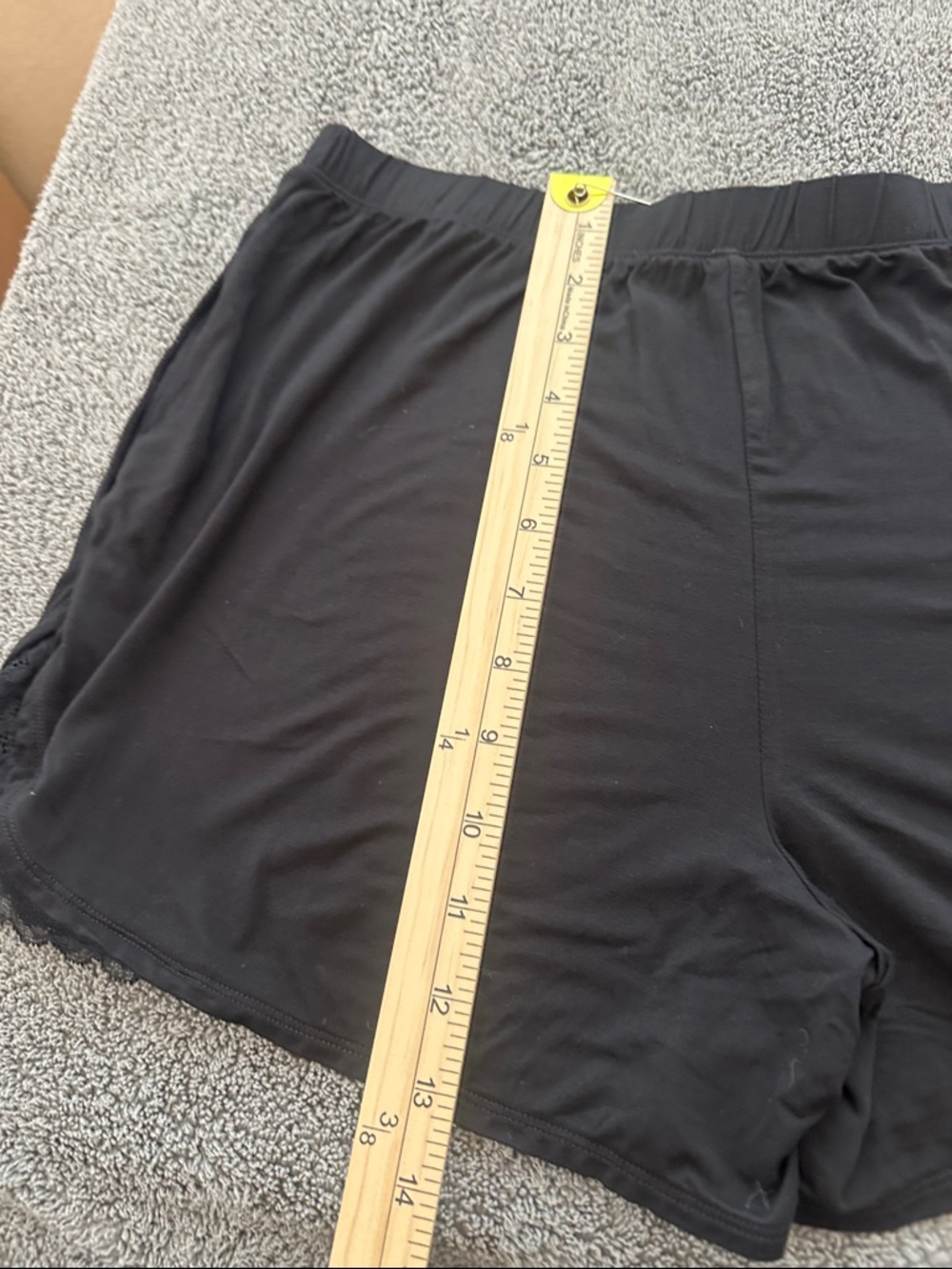 Soma Cool Nights Pj shorts in Black w/lace trim - Picture 5 of 5